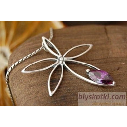 violetGRASS - srebrny wisiorek z ametystem