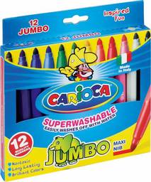 Flamastry JUMBO 12 kolorów CARIOCA - X00570