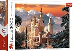 Trefl Zimowy Zamek Neuschwanstein Puzzle, Wielokolorowy, 3000 Elementów