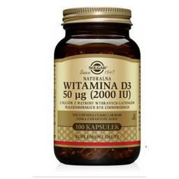 Solgar Witamina D3 1000 IU, 100 kaps.
