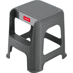 Taboret ze schodkiem, 2 stopnie, szary, 160 kg