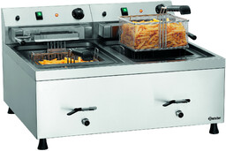 Bartscher Frytownica elektryczna 2-komorowa nablatowa 12L, 18 kW