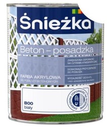 ŚNIEŻKA Farba akrylowa Beton Posadzka biała 0,8L