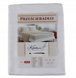 Prześcieradło Tradycyjne Adamaszek Pasek 2CM BAWEŁNA100% 240X260 Hotel