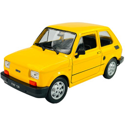 Welly Fiat 126P Żółty 1:21 Samochód Nowy Metalowy
