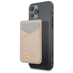 Portfel Wallet Card Slot MagSafe magnetyczny Guess złoty