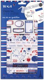 Toga zestaw dekoracyjny Bullet Journal  francuski, niebieski,