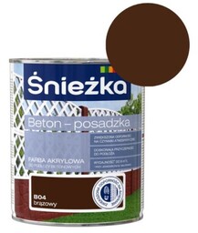 ŚNIEŻKA Farba akrylowa Beton Posadzka brązowa 0,8L
