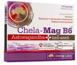 OLIMP CHELA-MAG B6 Ashwagandha + żeń-szeń, 30 kapsułek