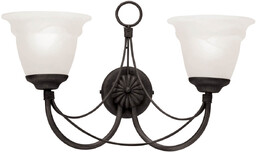Elstead Lighting Kinkiet naścienny Carisbrooke CB2-BLACK Elstead szklany