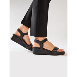 Sandały ECCO Flowt Wedge Lx W 27330351052 Czarny