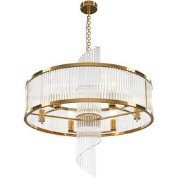 FRAME Lampa wisząca złota szkło H132.5cm fi58cm 60W
