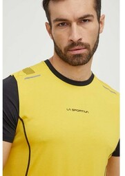 LA Sportiva t-shirt sportowy Tracer kolor żółty wzorzysty