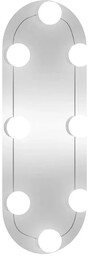 Elior Nowoczesne owalne lustro wiszące LED 15x40 cm