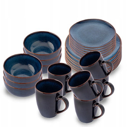 Zestaw obiadowy talerze kubki Altom Design Reactive Navy