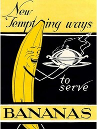 Wee Blue Coo Advert vintage banany jedzenie owoc