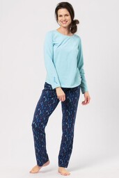 Piżama damska bawełniana w relaksującej kolorystyce LNS 535