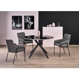 Stół okrągły avelar czarny (fi-120 cm) halmar