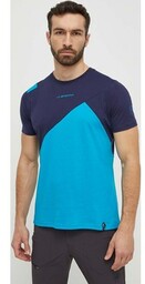 LA Sportiva t-shirt Dude męski kolor niebieski wzorzysty