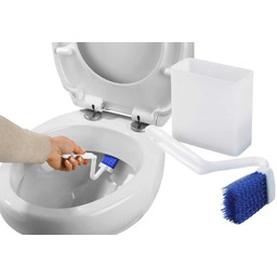 Maximex Szczotka kątowa do czyszczenia WC i pojemnik