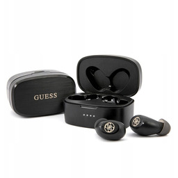 Guess Słuchawki Bluetooth GUTWSJL4GBKTWS Stacja Dokująca Black 4G