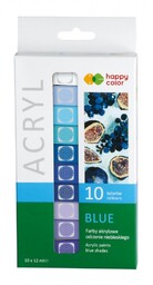 Farby akrylowe 10 kolorów x 12 ml BLUE