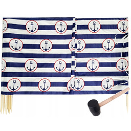 Parawan plażowy 12 metrów wzór 22 z młotkiem