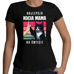 Najlepsza kocia mama na świecie - damska koszulka