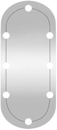 Elior Ścienne lustro owalne z żarówkami LED 45x100