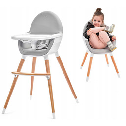 Kinderkraft Fini Praktyczne Krzesełko Do Karmienia 2W1 Gray