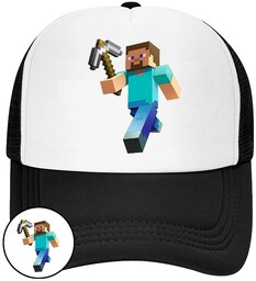 CZAPKA Z DASZKIEM MINECRAFT DLA DZIECI NA LATO