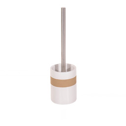Zeller Ceramiczny pojemnik na szczotkę BEIGE + szczotka