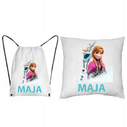 ZESTAW PODUSZKA + WOREK Plecak Kraina Lodu Elsa