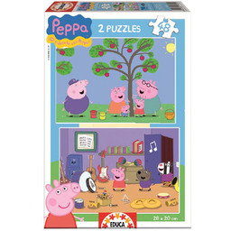 Educa, puzzle, Świnka Peppa, 2x48 el.