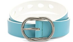 damski skórzany pasek HORSEFEATHERS ANABEL BELT (light blue)