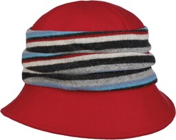 Kapelusz Tekstylny Majavia by bedacht, czerwony, One Size