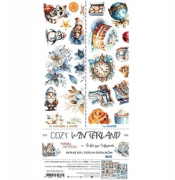 ZESTAW DODATKÓW do scrapbookingu kolekcja Cozy Winterland MIX