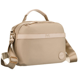 Listonoszka damska z nylonu w beżowym kolorze, jednokomorowa