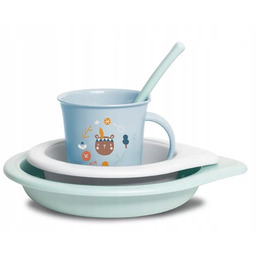 Suavinex Zestaw Obiadowy Forest 6m+ Niebieski