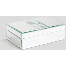 Lustrzana szkatułka na biżuterię z ozdobnym zapięciem roca