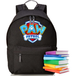 PLECAK Szkolny Przedszkole Czarny PSI PATROL Wzory