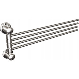 Wieszak łazienkowy na ręczniki 4-prętowy Chrom 45 cm