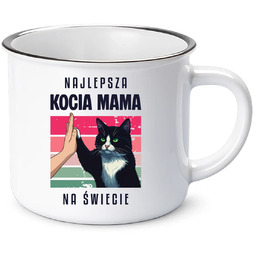 Najlepsza kocia mama na świecie - kubek emaliowany