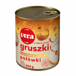 Gruszki połówki Vera w syropie 820 g