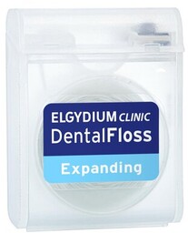 ELGYDIUM Nić dentystyczna Clinic Pęczniejąca Biała 25 m