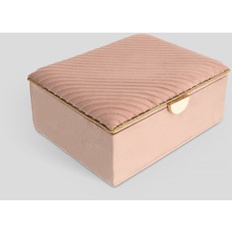 Welurowa szkatułka na biżuterię z ozdobnym zapięciem odeya