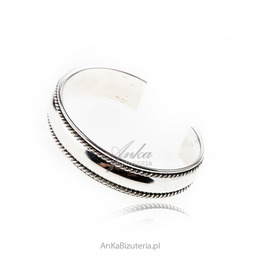 ankabizuteria.pl Srebrna bransoletka szeroka typu bangle