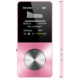 Odtwarzacz MP4 T1 32GB głośnik microSD MP3 róż