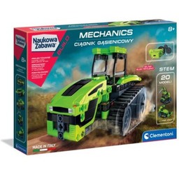 CLEMENTONI Klocki plastikowe Naukowa zabawa Mechanics Ciągnik gąsienicowy