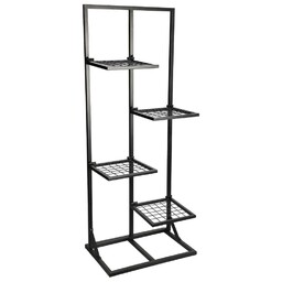 Kwietnik metalowy czarny 4-poziomowy 102 cm